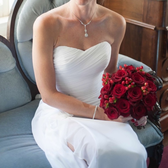 Symphony of Venus Ruched Strapless Wedding Dress - Picture 8 of 11